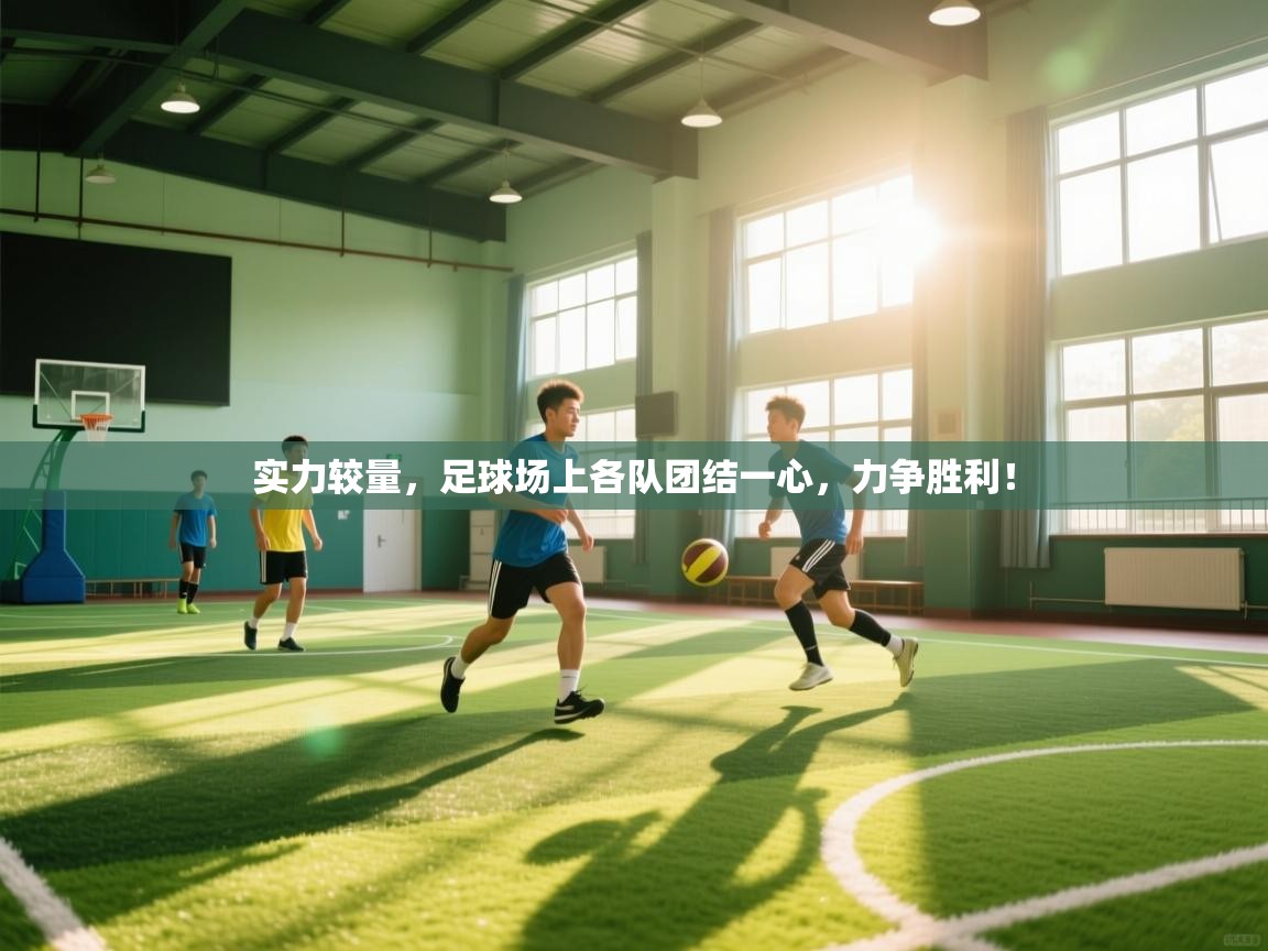 实力较量，足球场上各队团结一心，力争胜利！  第1张